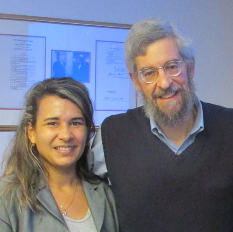 Genomics at NIH. Dr. Hilda Roblejo-Balbuena with Dr. Rick Berzon, NIMHD health scientist administrator
