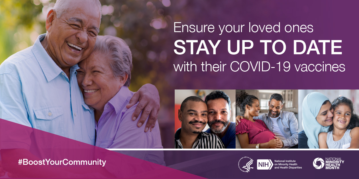 NMHM 2022 social card Ensure Your Loved Ones Stay Up to Date With Their COVID-19 Vaccines