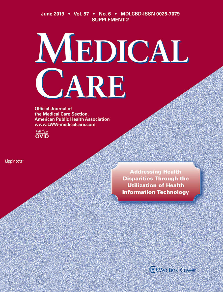 Cover image of the journal of Medical Care.