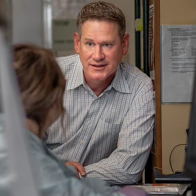 Doctor talking to patient